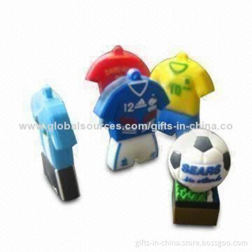 Promotional PVC-shaped USB Flash Drive with 64MB to 8GB Memory Capacity and 10-year Data Retention